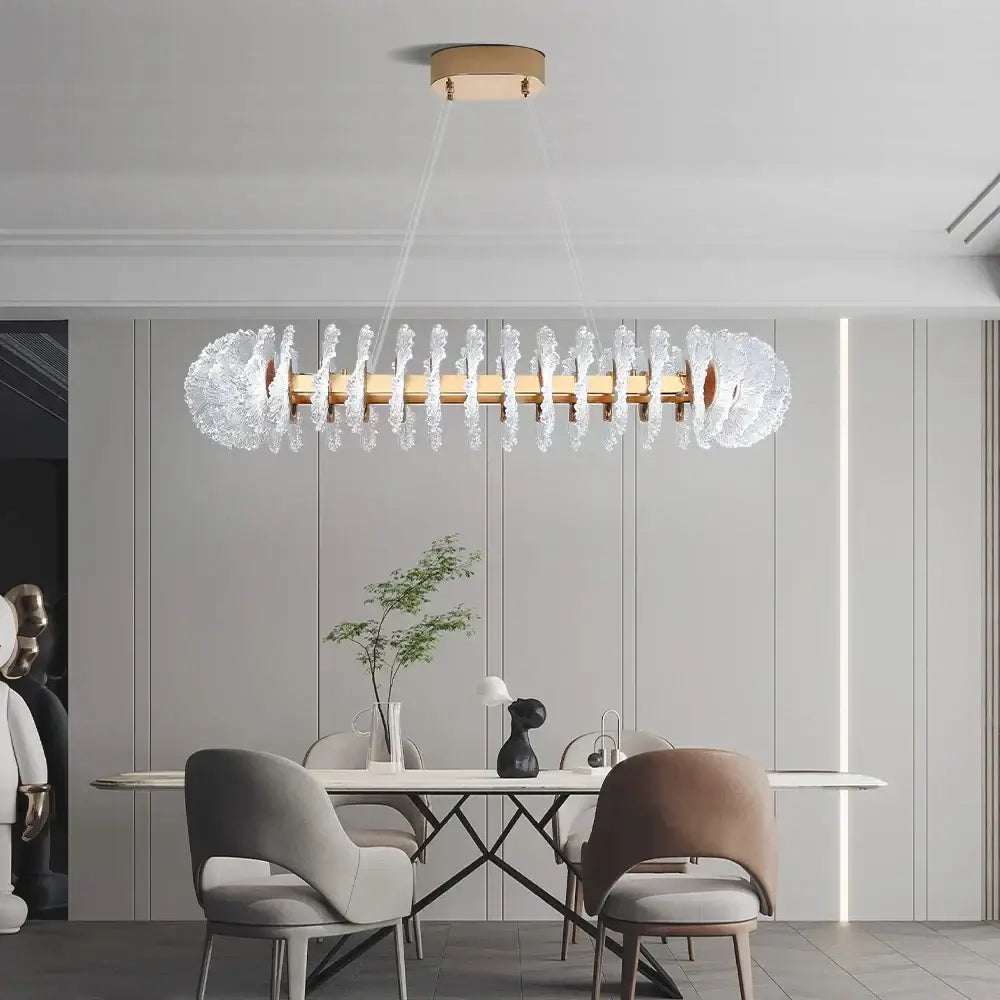 Coral Crystal Chandelier