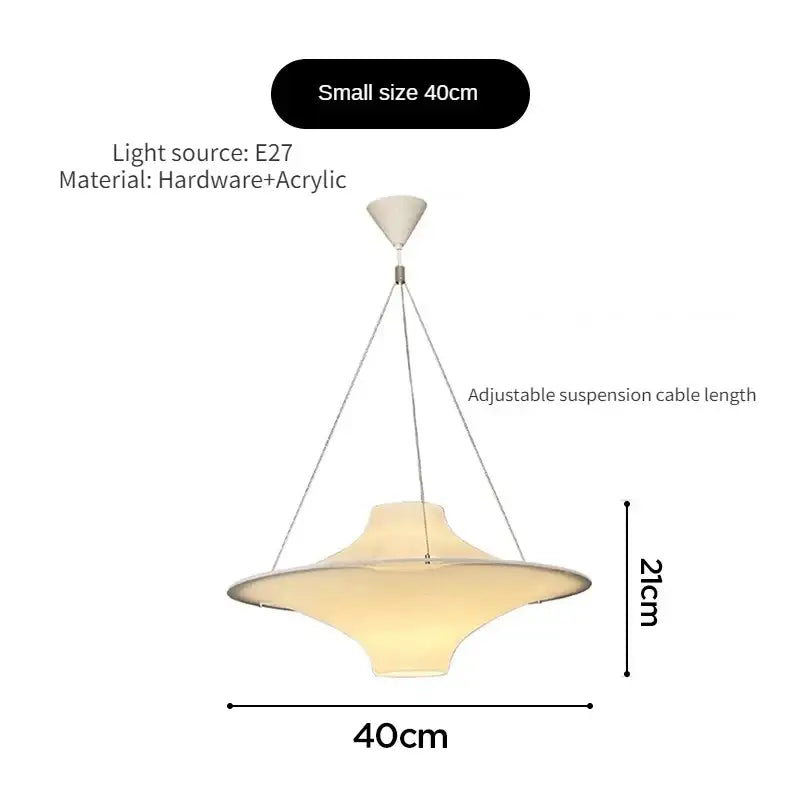Cream Acrylic Pendant Light