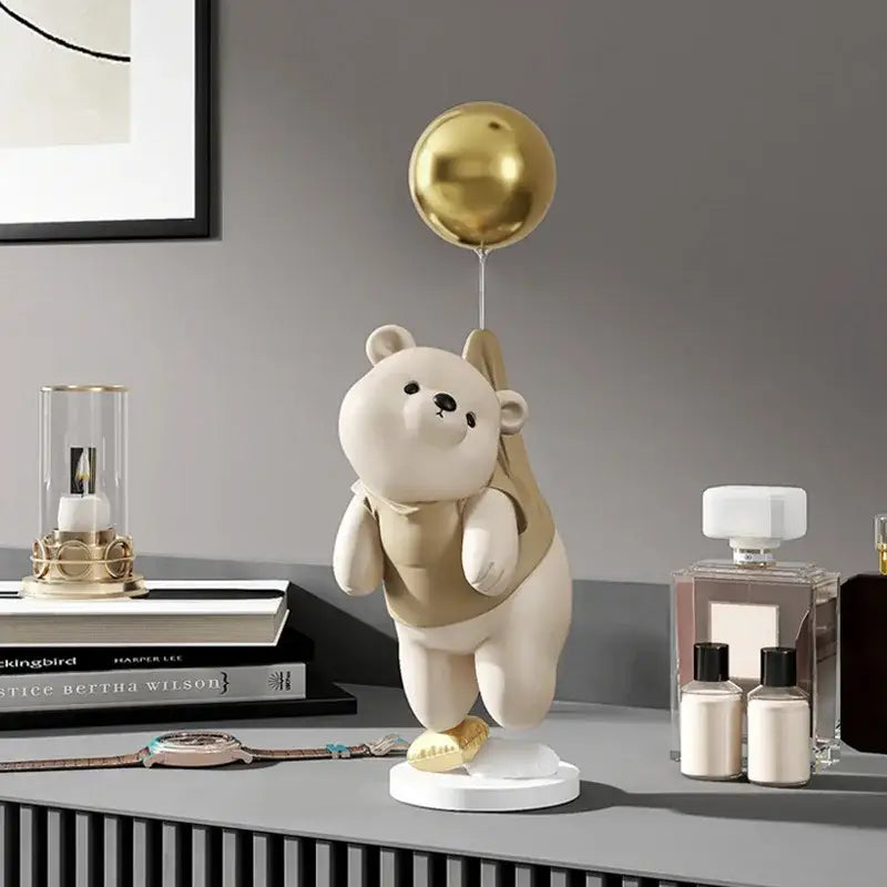 Gold Polar Bear Figurine