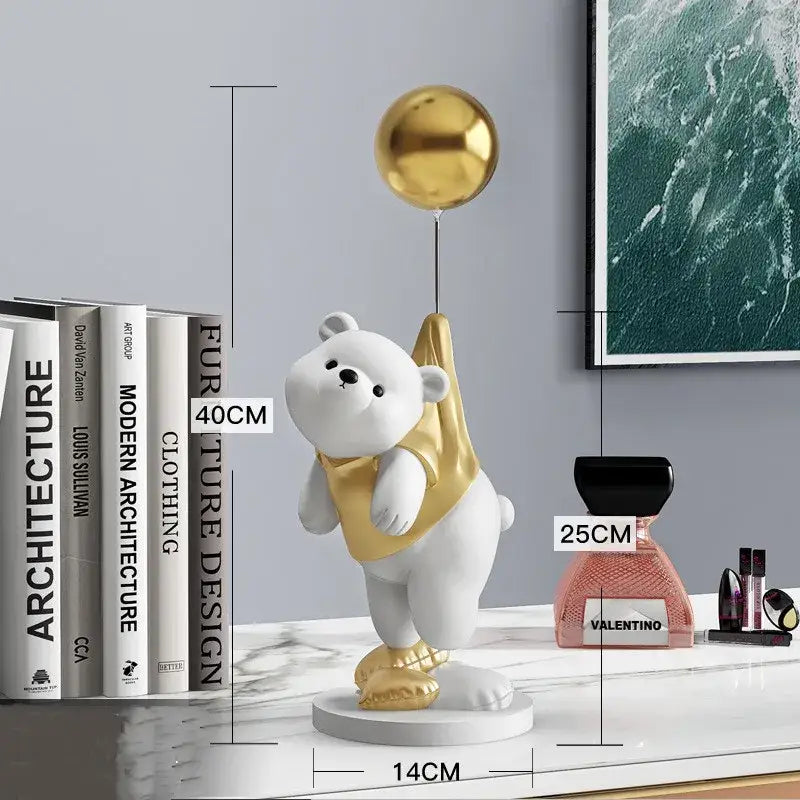 Gold Polar Bear Figurine