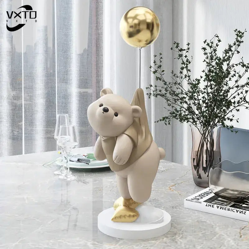 Gold Polar Bear Figurine