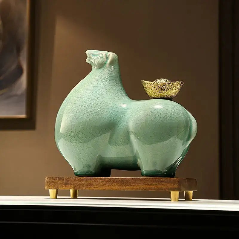 Gold Horse Sculpture Figurine