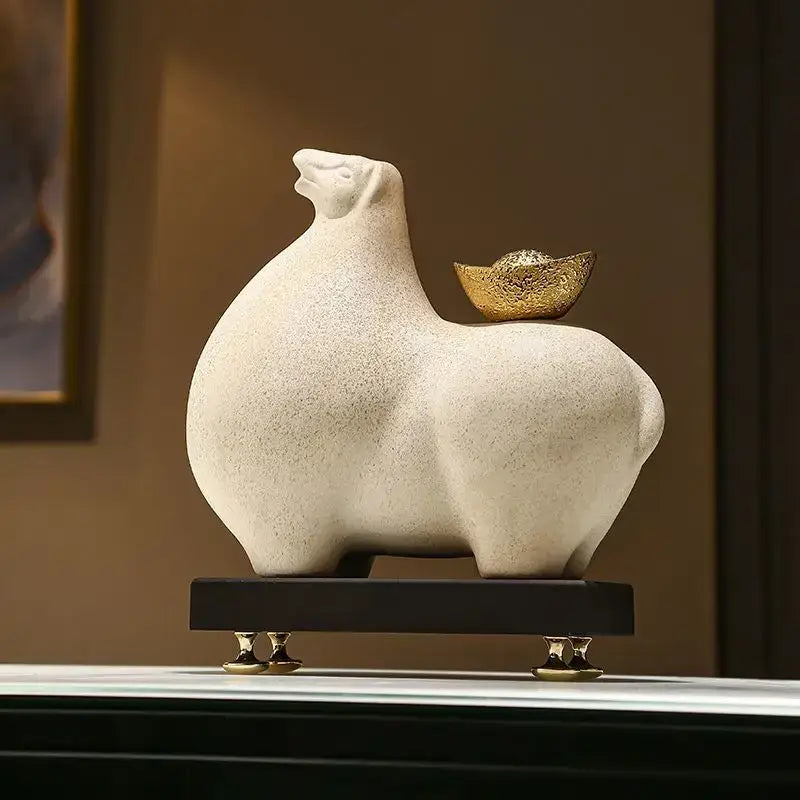 Gold Horse Sculpture Figurine