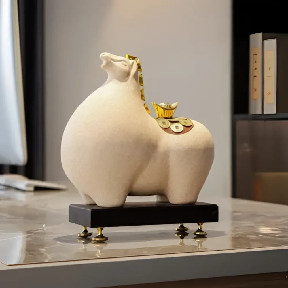 Gold Horse Sculpture Figurine