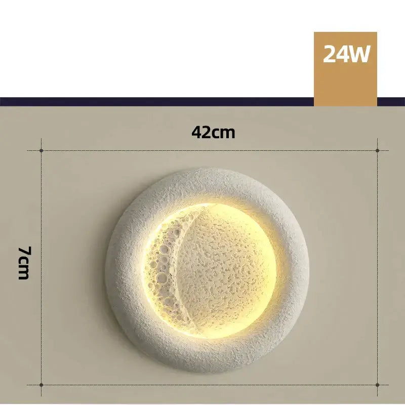 Cream Breeze Moon Lamp