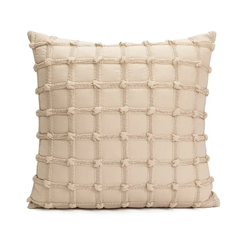 Cream Textured Cushion Cover