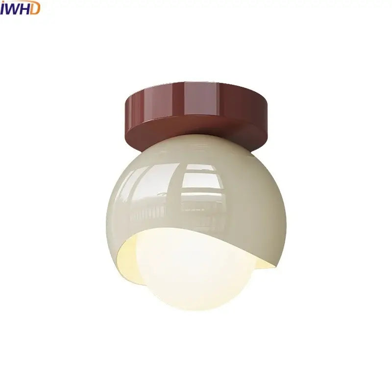 Brown Glass Ceiling Lamp