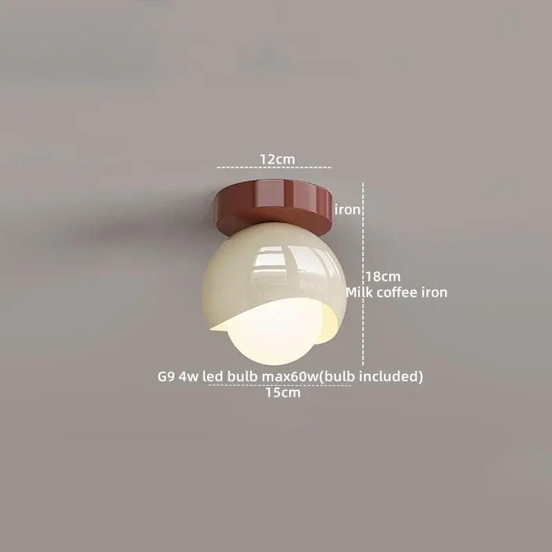 Brown Glass Ceiling Lamp
