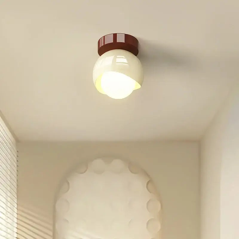 Brown Glass Ceiling Lamp