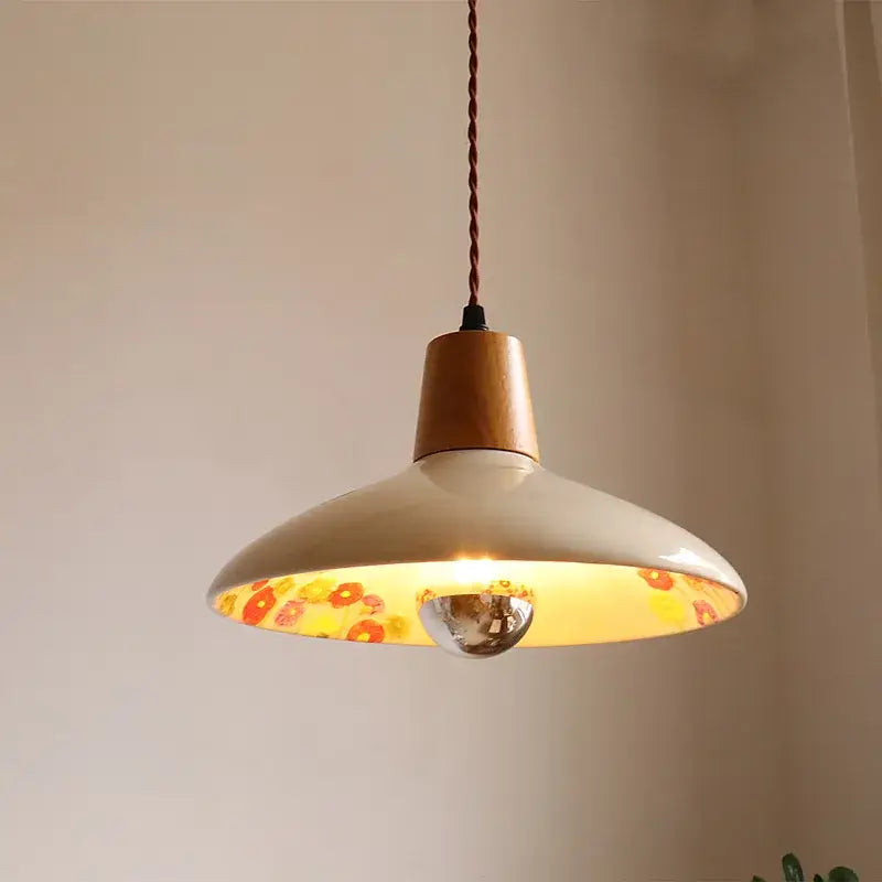Cream Ceramic LED Pendant