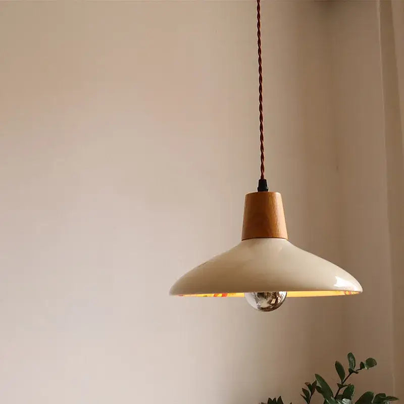 Cream Ceramic LED Pendant