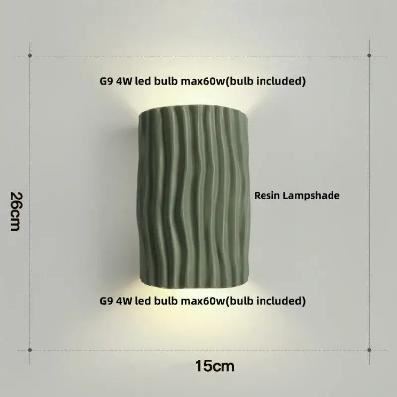 Cream Ridged LED Sconce