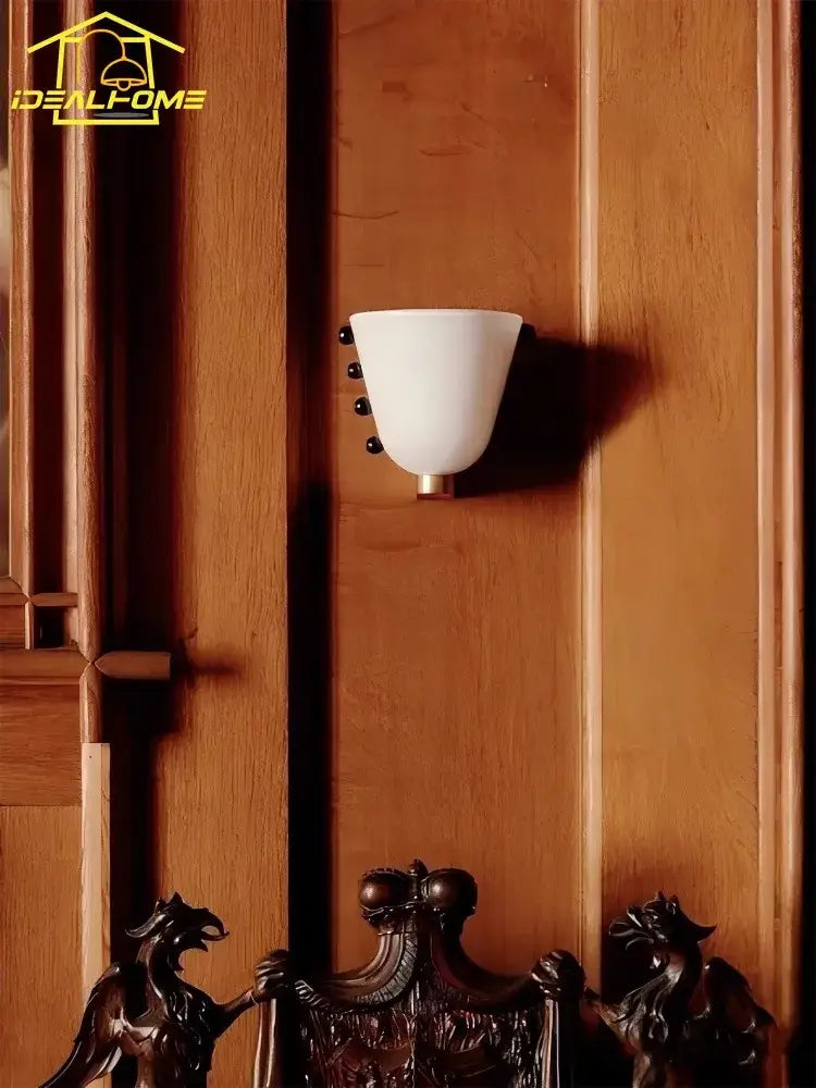 Cream Glass Wall Sconce