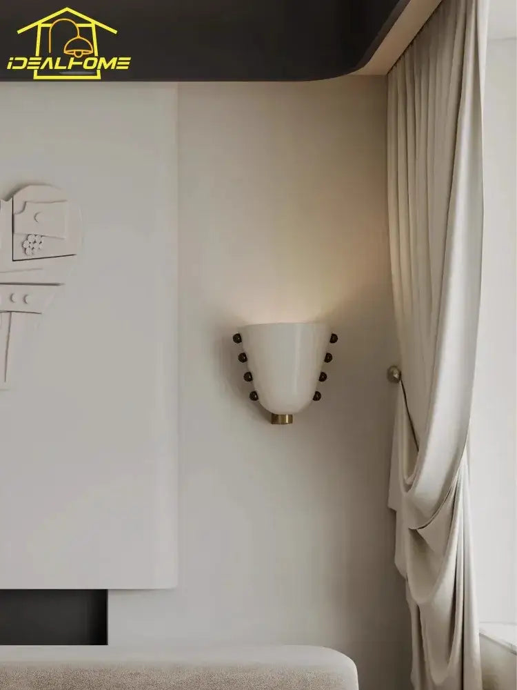 Cream Glass Wall Sconce