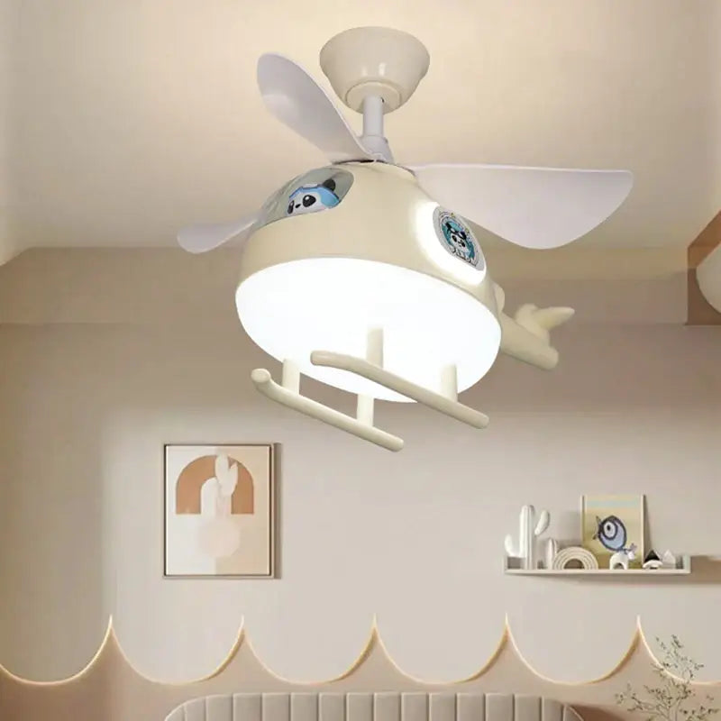 Cream Helicopter Ceiling Fan