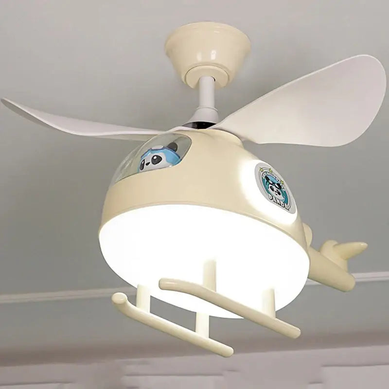 Cream Helicopter Ceiling Fan