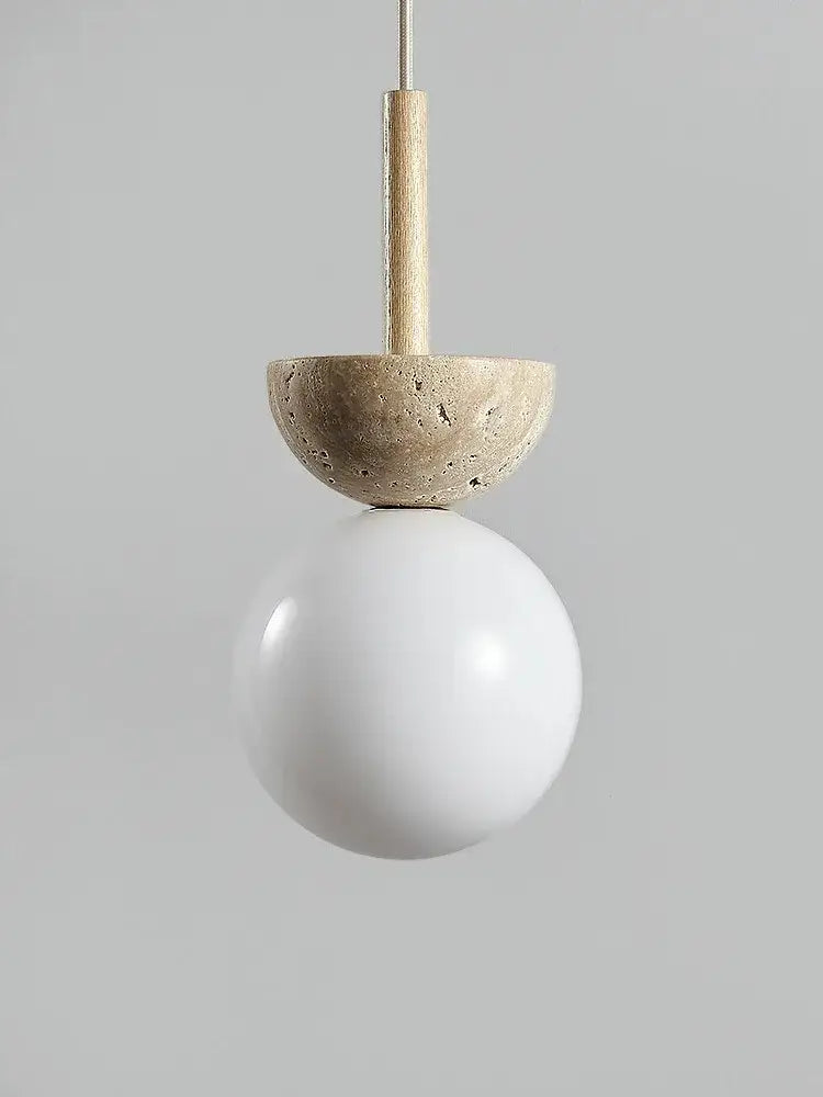 Cream Stone LED Pendant Lamp