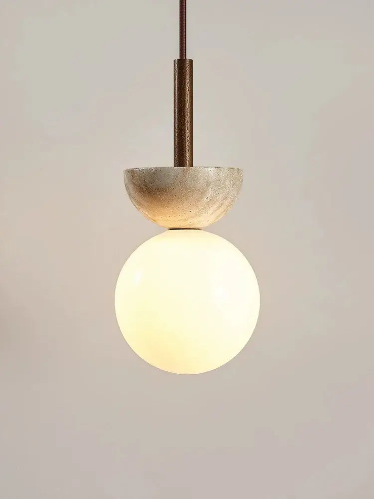 Cream Stone LED Pendant Lamp