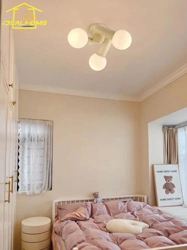 Cream Frosted Glass Ceiling Light