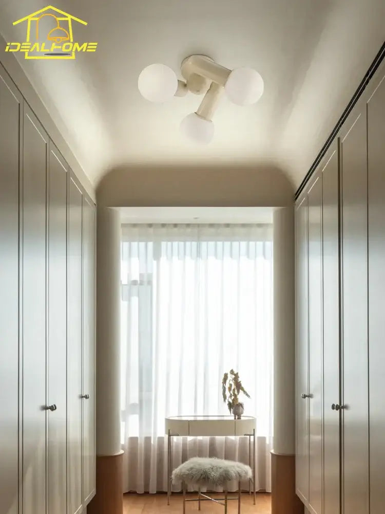 Cream Frosted Glass Ceiling Light