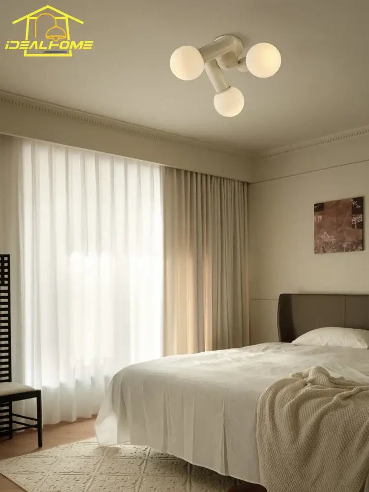 Cream Frosted Glass Ceiling Light