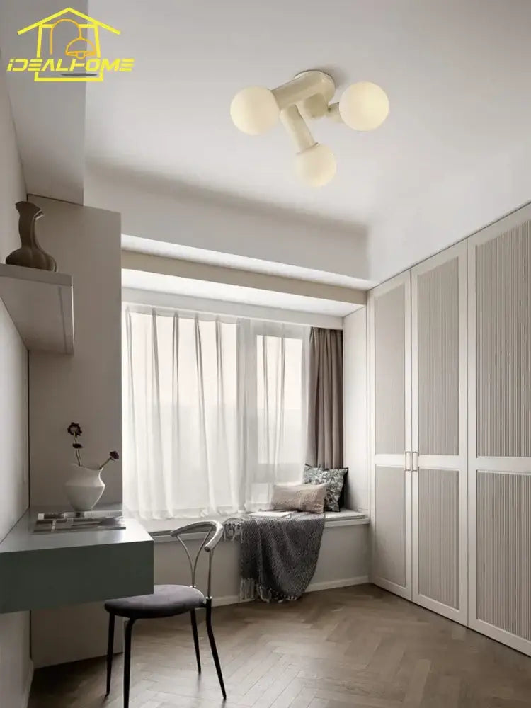 Cream Frosted Glass Ceiling Light