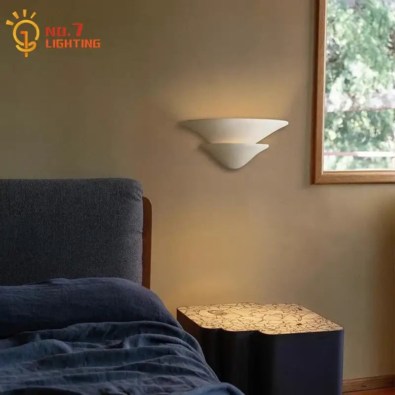White Gypsum Wall Sconce