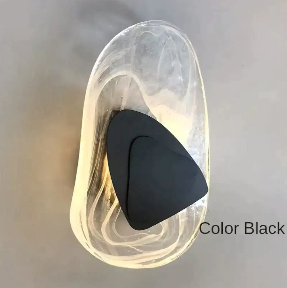 Black Minimalist Glass Wall Lamp