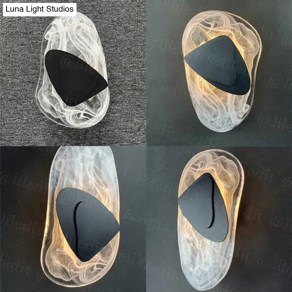 Black Minimalist Glass Wall Lamp