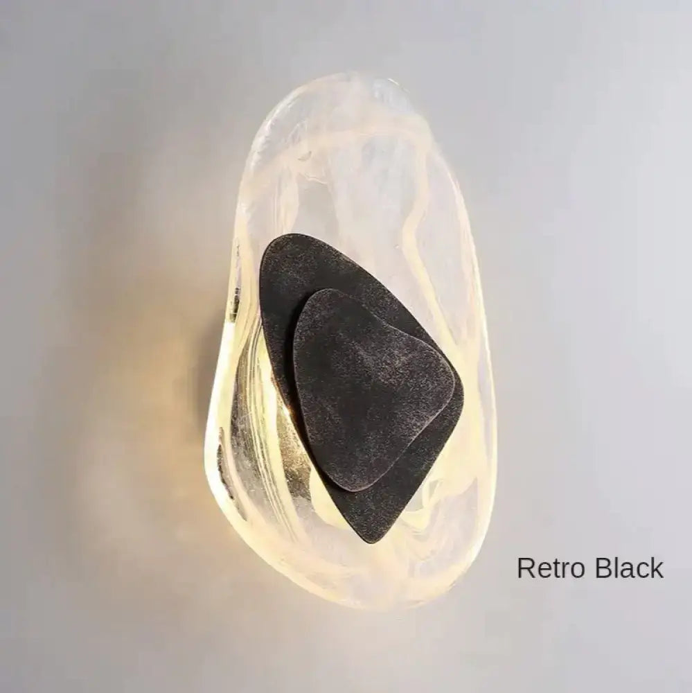Black Minimalist Glass Wall Lamp