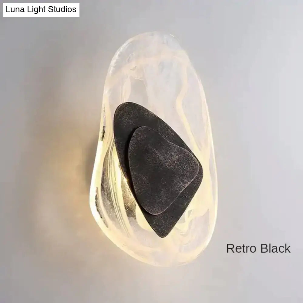 Black Minimalist Glass Wall Lamp