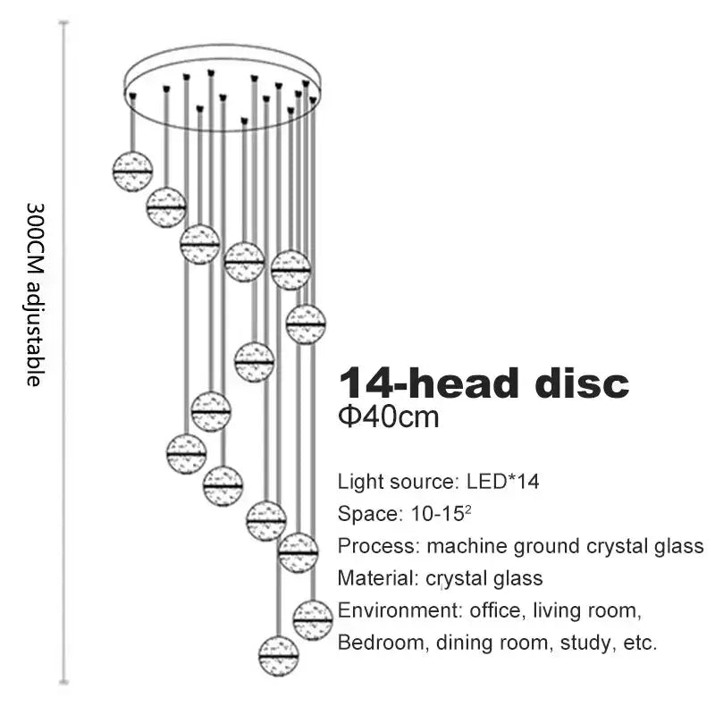 Crystal LED Living Chandelier