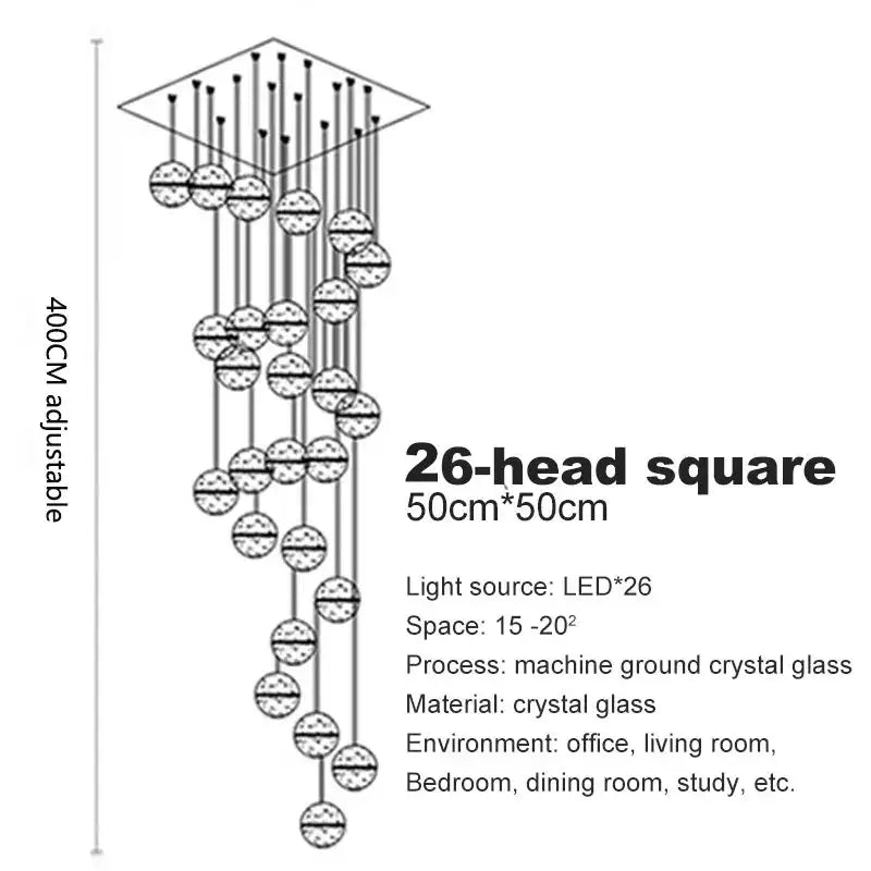 Crystal LED Living Chandelier
