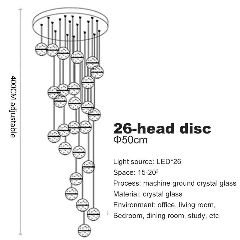 Crystal LED Living Chandelier