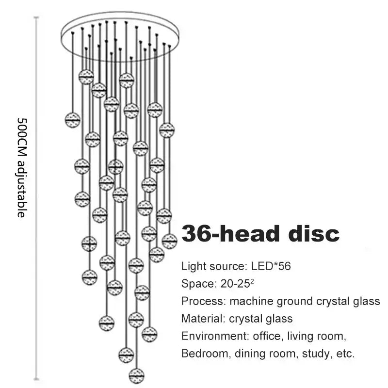 Crystal LED Living Chandelier