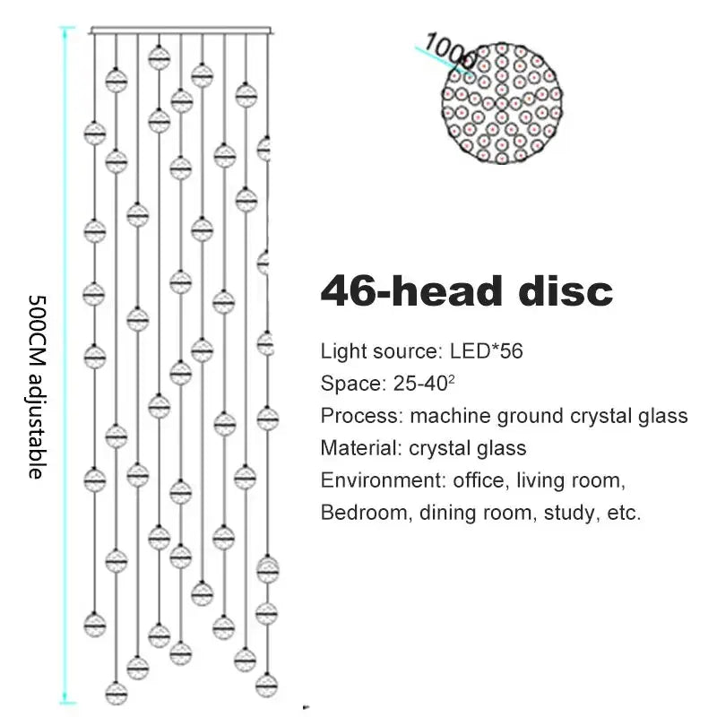 Crystal LED Living Chandelier