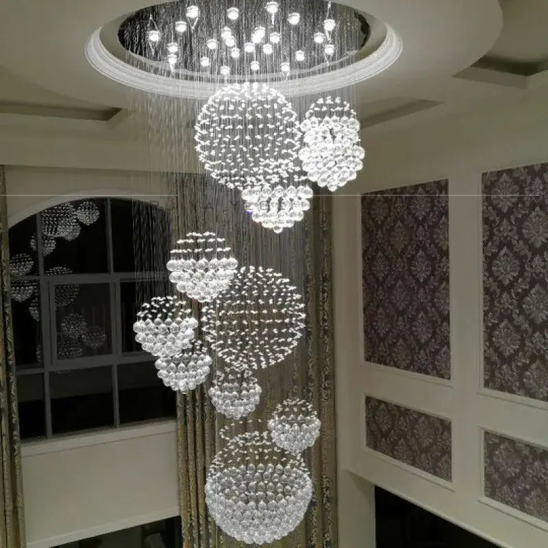 Industrial Crystal LED Chandelier