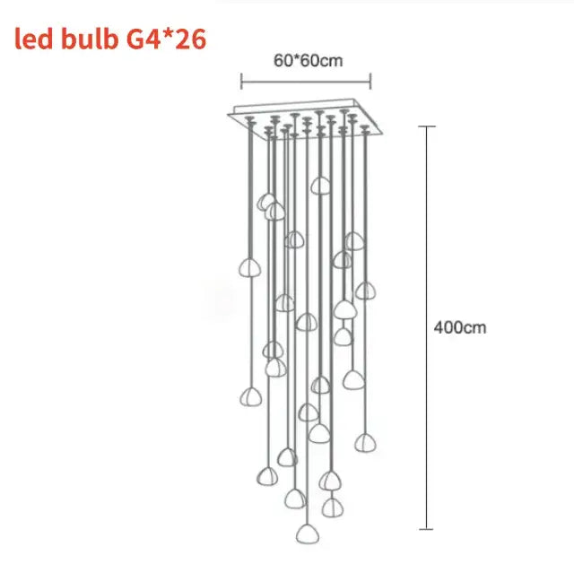 Nordic Crystal Staircase Chandelier