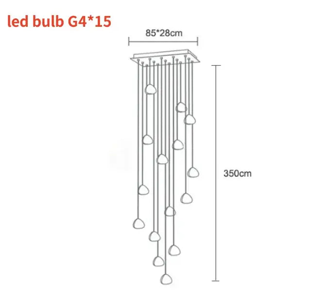 Nordic Crystal Staircase Chandelier