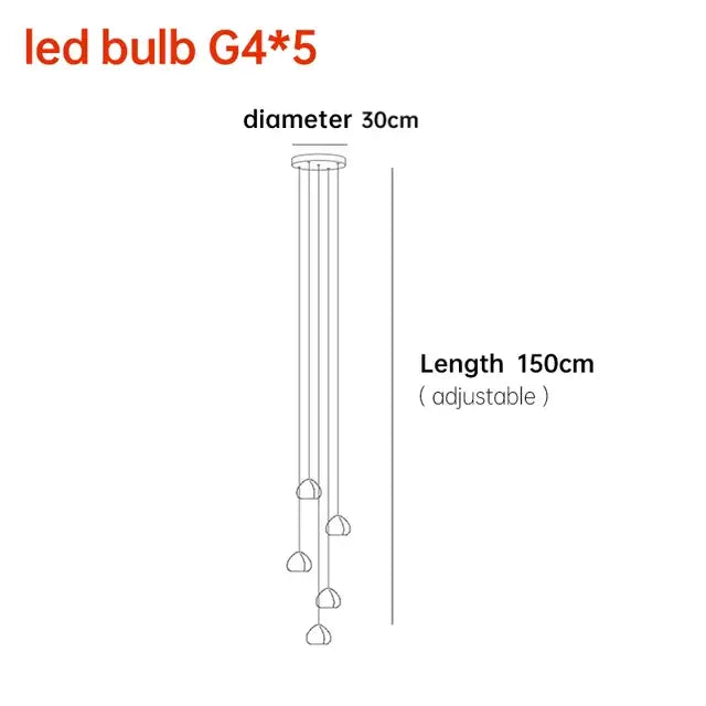 Nordic Crystal Staircase Chandelier
