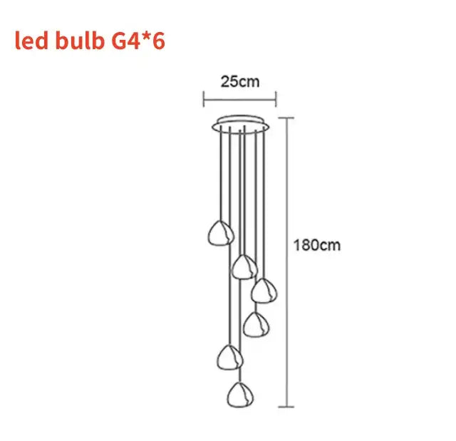 Nordic Crystal Staircase Chandelier