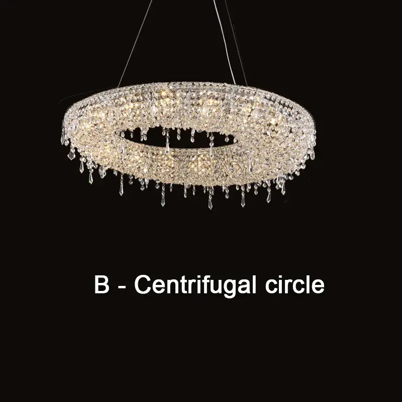 Crystal Bird Nest Chandelier with Adjustable Size