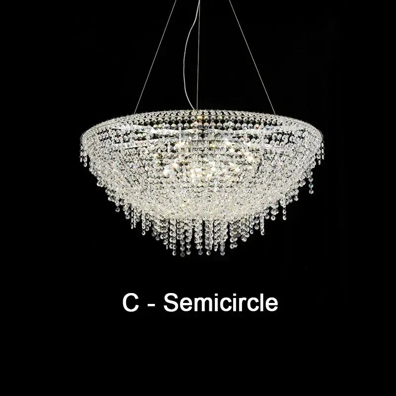 Crystal Bird Nest Chandelier with Adjustable Size