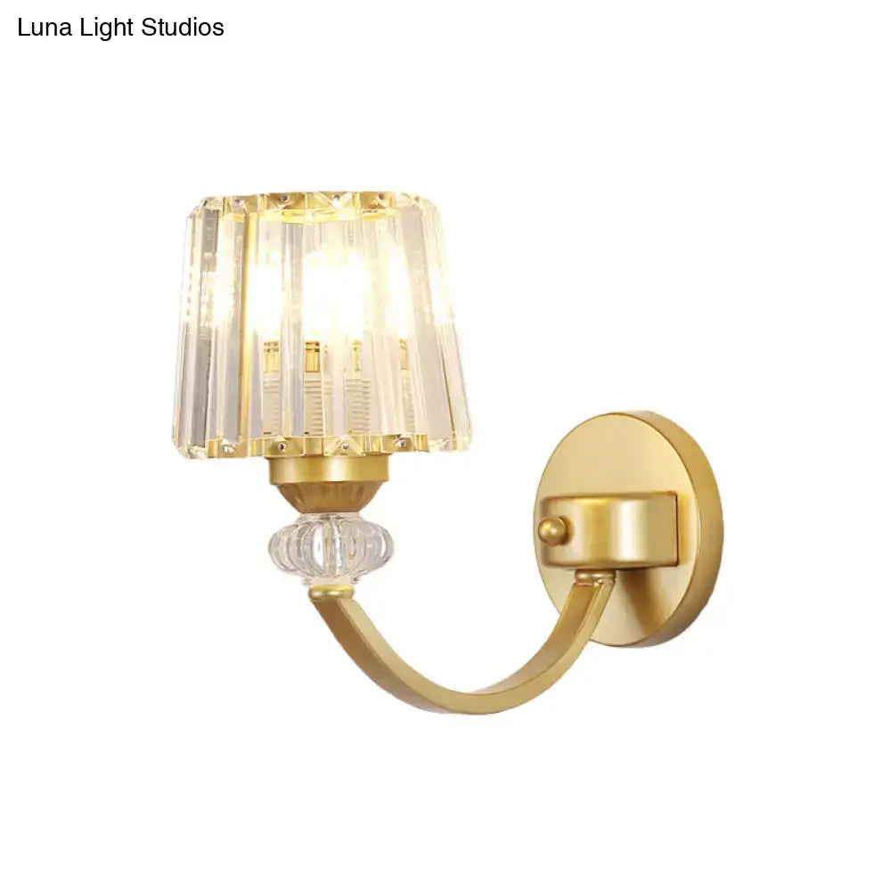 Crystal Black Gold Wall Lamp