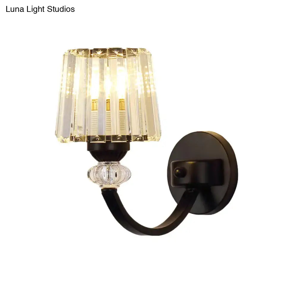 Crystal Black Gold Wall Lamp