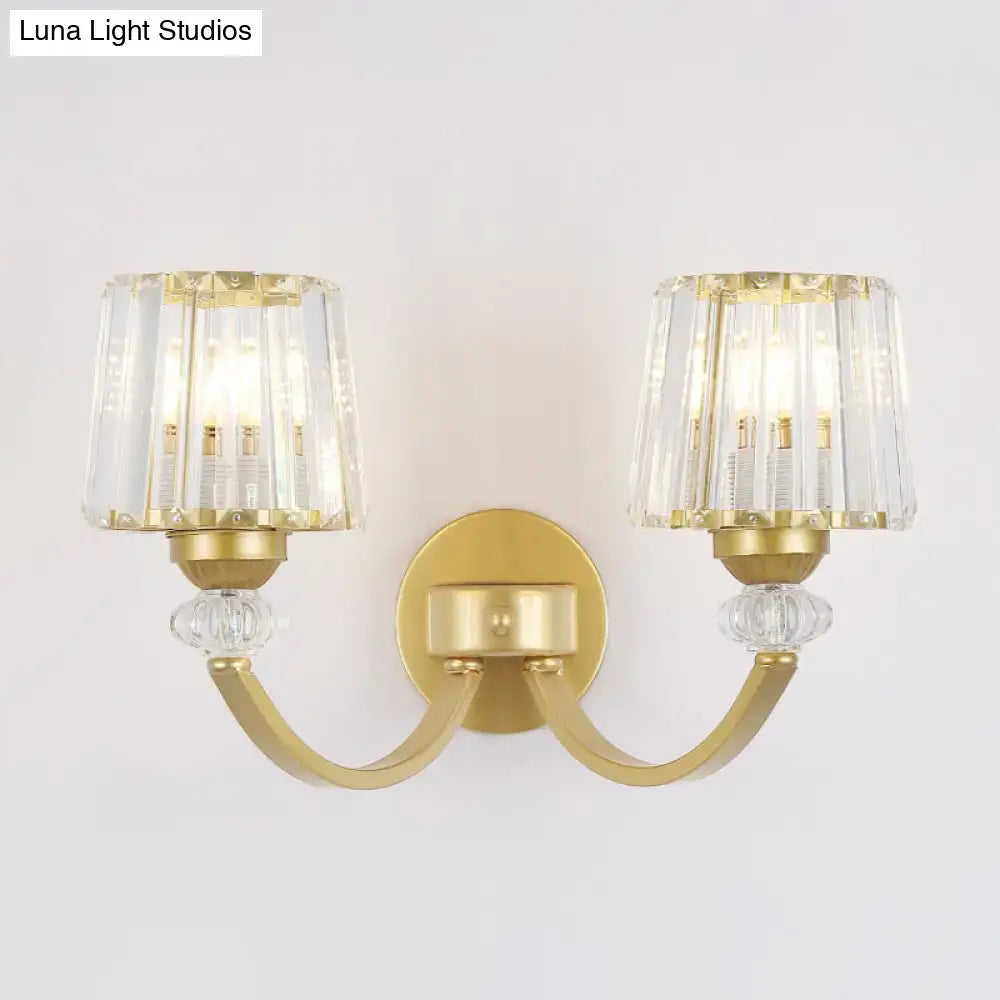 Crystal Black Gold Wall Lamp