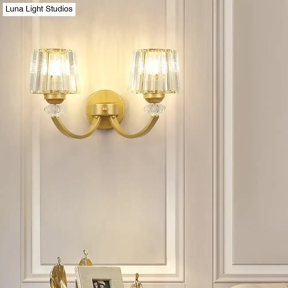 Crystal Black Gold Wall Lamp