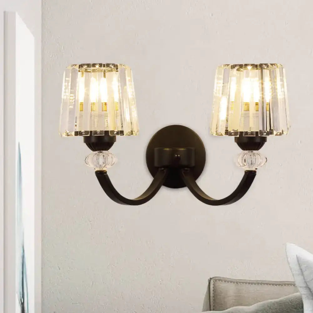 Crystal Black Gold Wall Lamp
