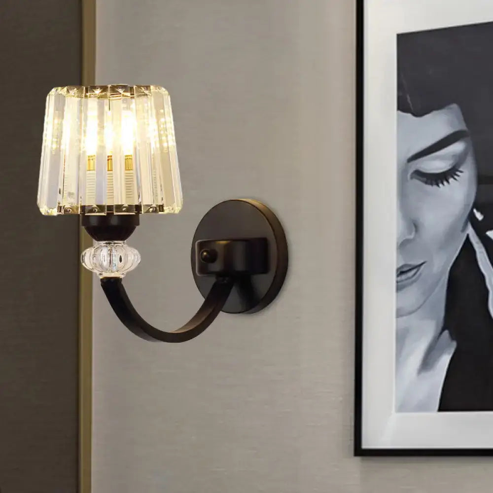 Crystal Black Gold Wall Lamp