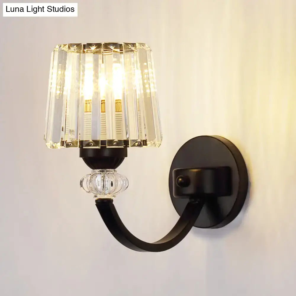 Crystal Black Gold Wall Lamp